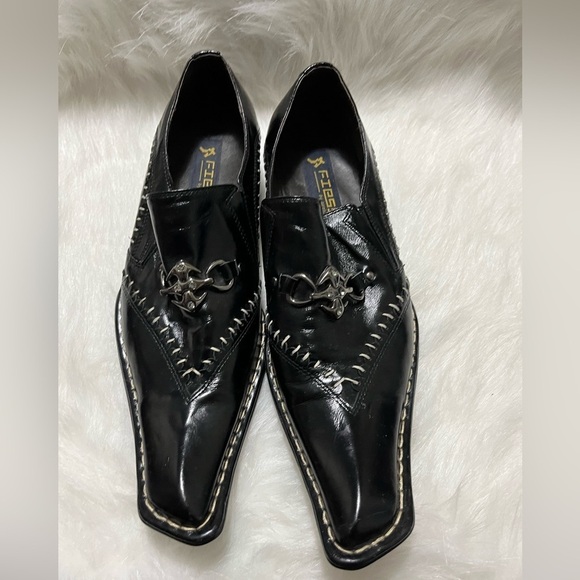 Fiesso by Aurelia Garcia Leather Western Men Shoes- Black Size 7 - Picture 9 of 9